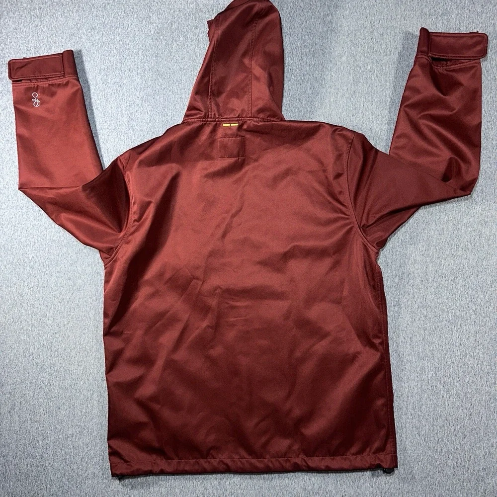 Roamers Seekers Full Zip Rain Jacket Wanderlust Men's XL Maroon EUC Lined Hooded